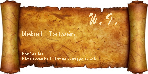 Webel István névjegykártya